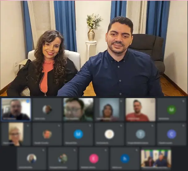 Workshop de Hipnose Regressiva online com Jonas Paul e Daniela Sa da Academia HIPNOPORTO